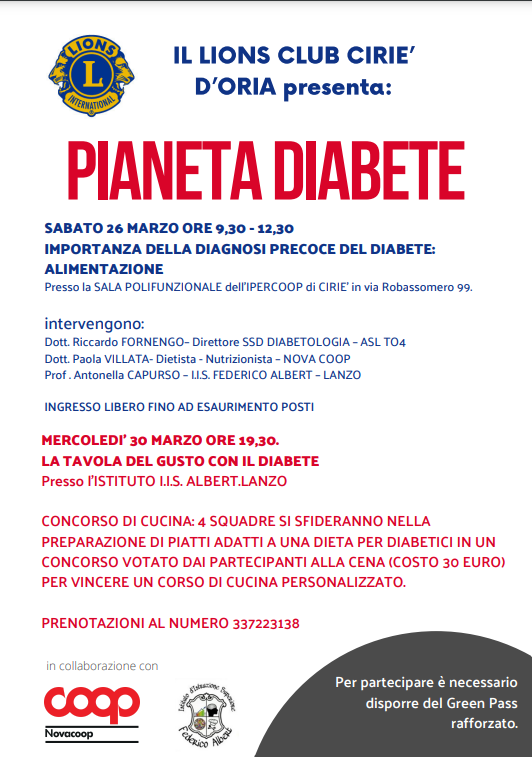 LA TAVOLA DEL GUSTO CON IL DIABETE