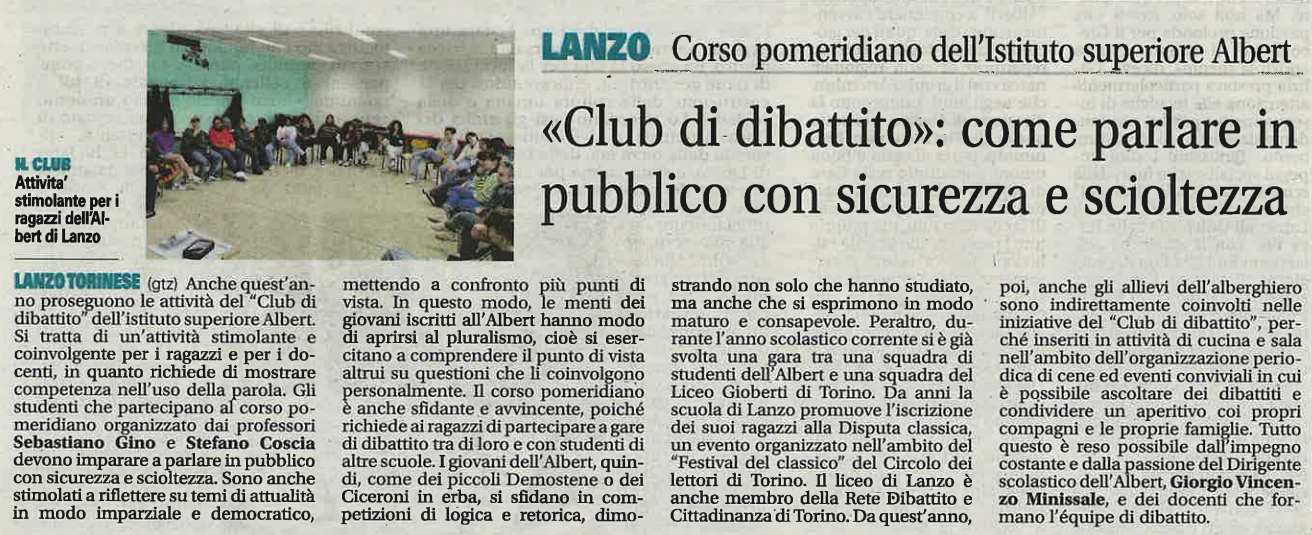 "Club di dibattito":  come parlare in pubblico con sicurezza e scioltezza