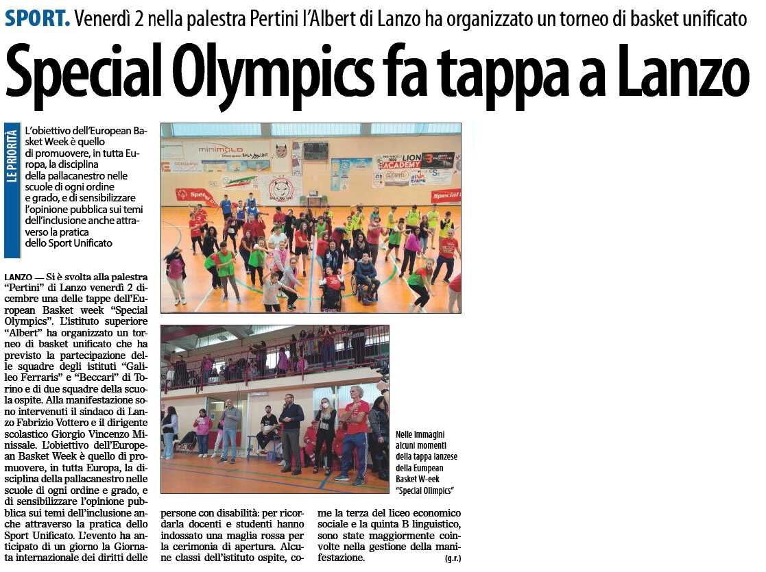 Special Olympics fa tappa a Lanzo