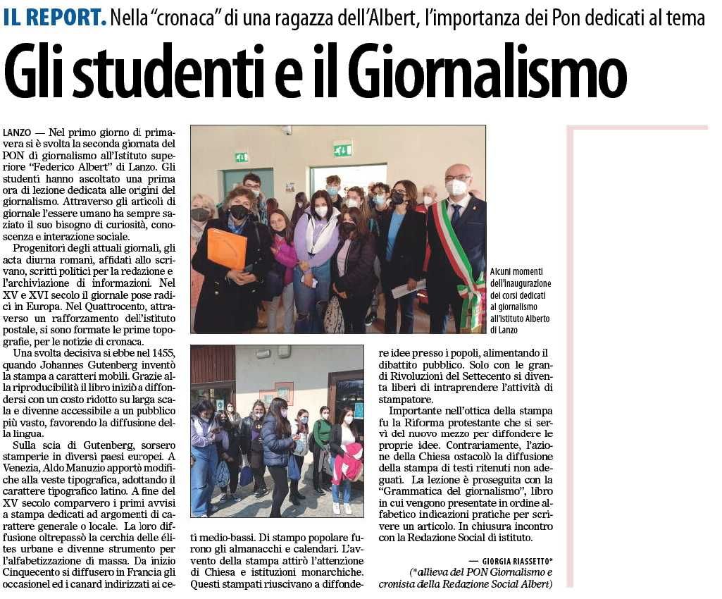 Gli studenti e il giornalismo