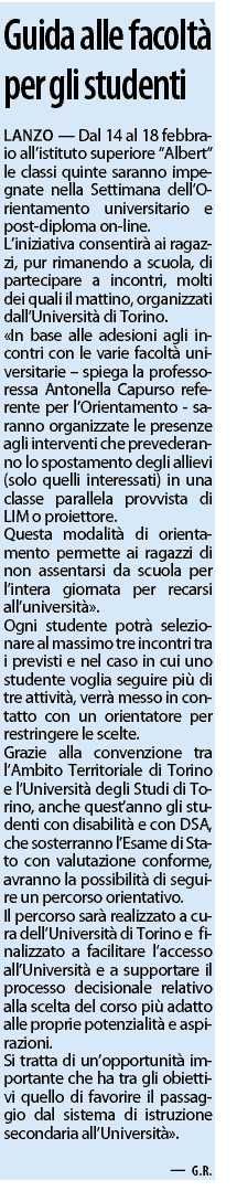 Guida alle facoltà per gli studenti