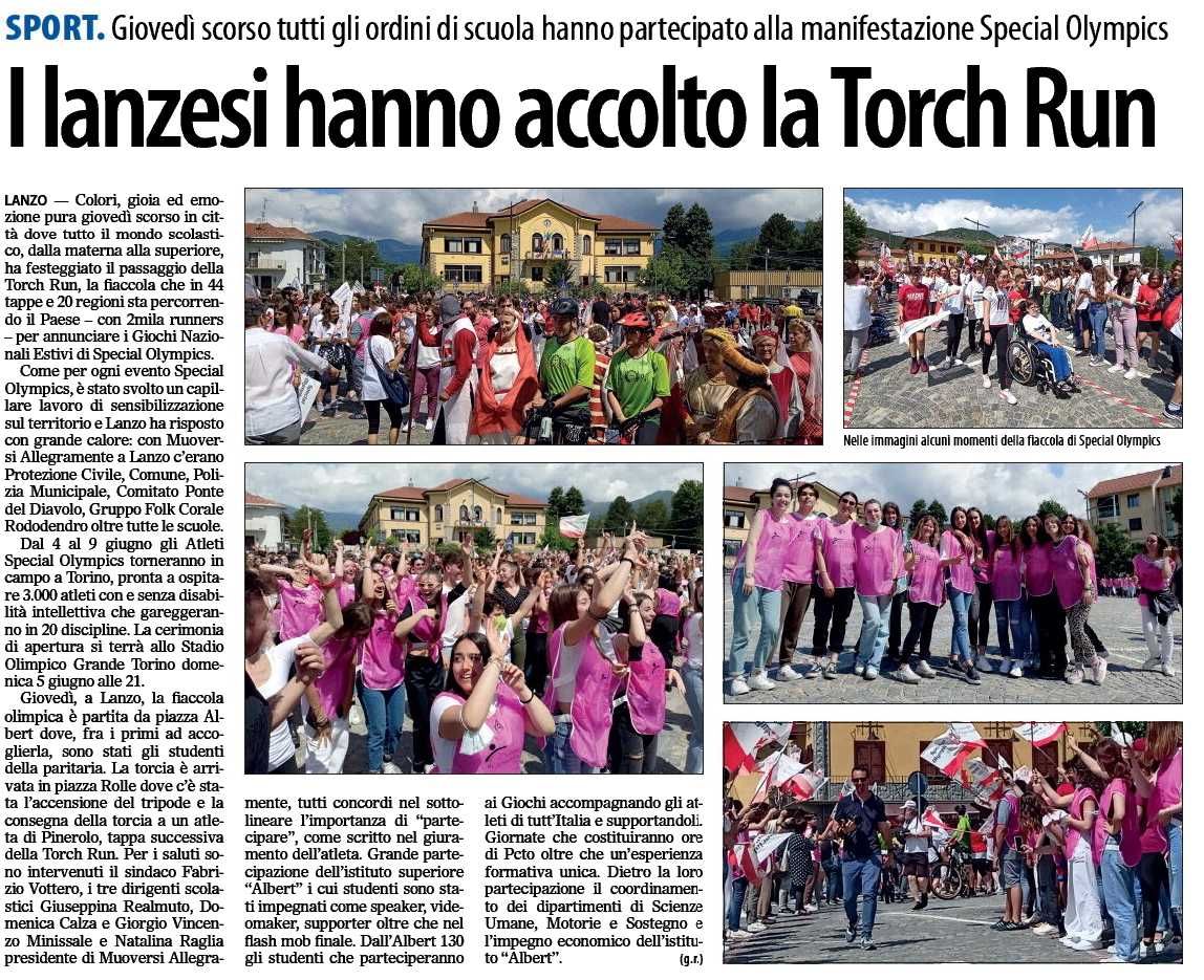 I lanzesi hanno accolto la Torch Run