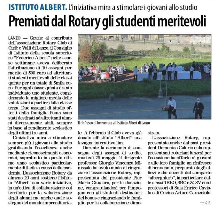 Premiati dal Rotary gli studenti meritevoli