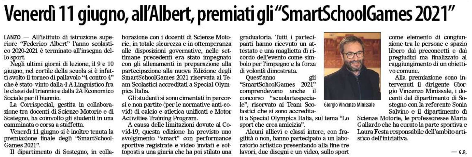 Premiati gli "SmartSchoolGames2021"