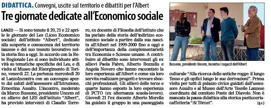 Tre giornate dedicate all'economico sociale